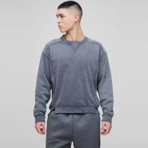 Oversized Boxy Seam Wash Sweatshirt