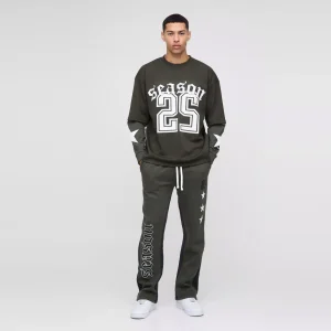 Oversized Boxy Half Sleeve Varsity T-Shirt